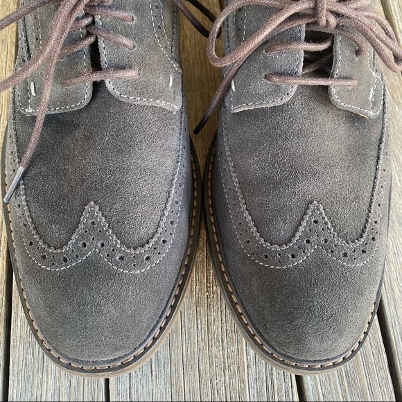 Vionic Bowery Bruno Suede Leather Oxford Shoe Men’s Size 10.5 Charcoal Gray GUC - Picture 9 of 12